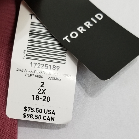 NWT Torrid Purple Super Culotte Jumpsuit Size 2X - Picture 8 of 10